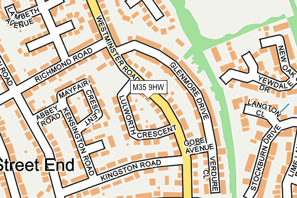 M35 9HW map - OS OpenMap – Local (Ordnance Survey)