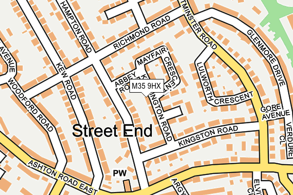 M35 9HX map - OS OpenMap – Local (Ordnance Survey)