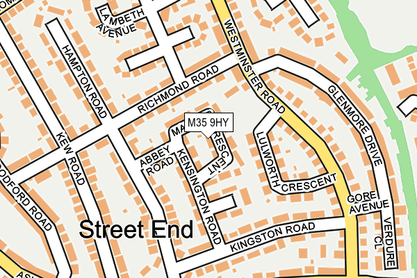 M35 9HY map - OS OpenMap – Local (Ordnance Survey)