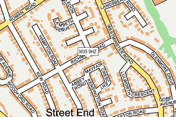 M35 9HZ map - OS OpenMap – Local (Ordnance Survey)