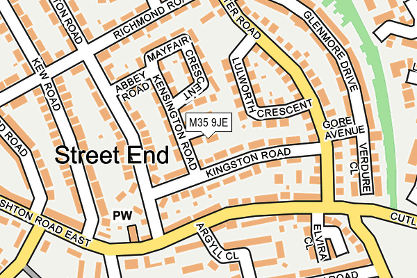 M35 9JE map - OS OpenMap – Local (Ordnance Survey)