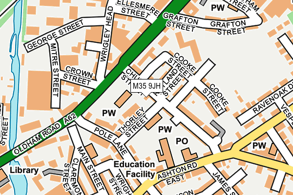 M35 9JH map - OS OpenMap – Local (Ordnance Survey)