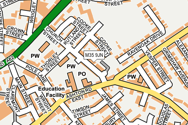 M35 9JN map - OS OpenMap – Local (Ordnance Survey)