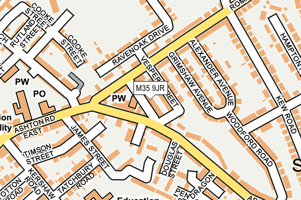 M35 9JR map - OS OpenMap – Local (Ordnance Survey)