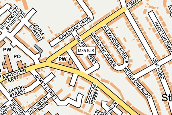 M35 9JS map - OS OpenMap – Local (Ordnance Survey)