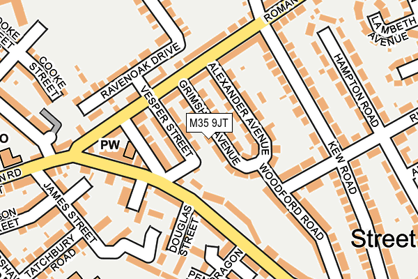 M35 9JT map - OS OpenMap – Local (Ordnance Survey)