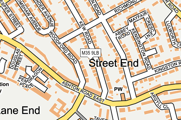 M35 9LB map - OS OpenMap – Local (Ordnance Survey)