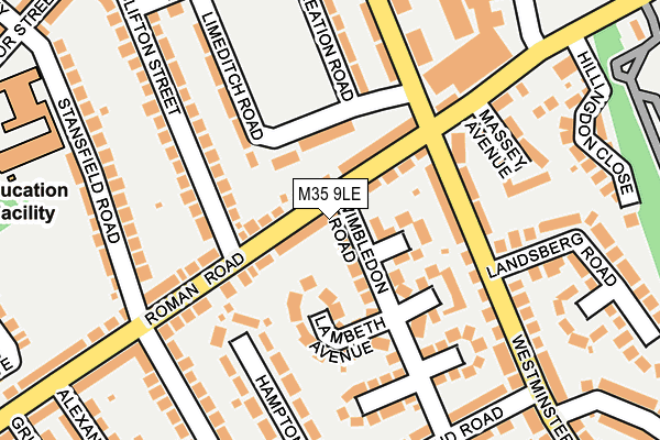 M35 9LE map - OS OpenMap – Local (Ordnance Survey)
