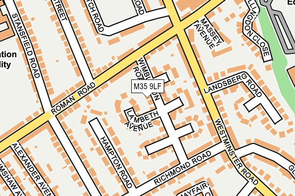 M35 9LF map - OS OpenMap – Local (Ordnance Survey)