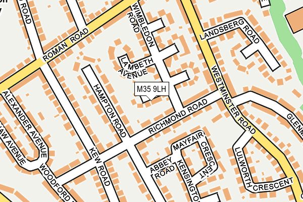 M35 9LH map - OS OpenMap – Local (Ordnance Survey)