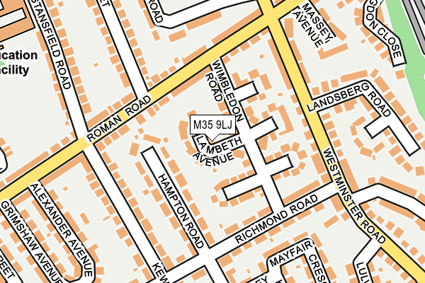 M35 9LJ map - OS OpenMap – Local (Ordnance Survey)