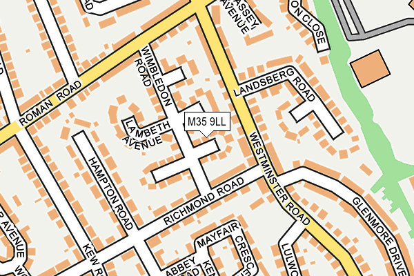 M35 9LL map - OS OpenMap – Local (Ordnance Survey)