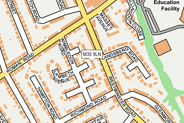 M35 9LN map - OS OpenMap – Local (Ordnance Survey)