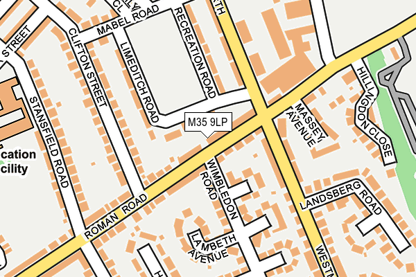 M35 9LP map - OS OpenMap – Local (Ordnance Survey)