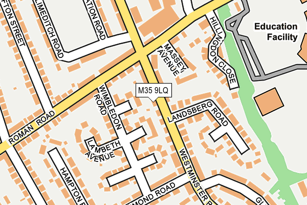 M35 9LQ map - OS OpenMap – Local (Ordnance Survey)