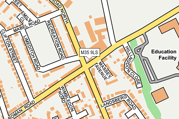 M35 9LS map - OS OpenMap – Local (Ordnance Survey)
