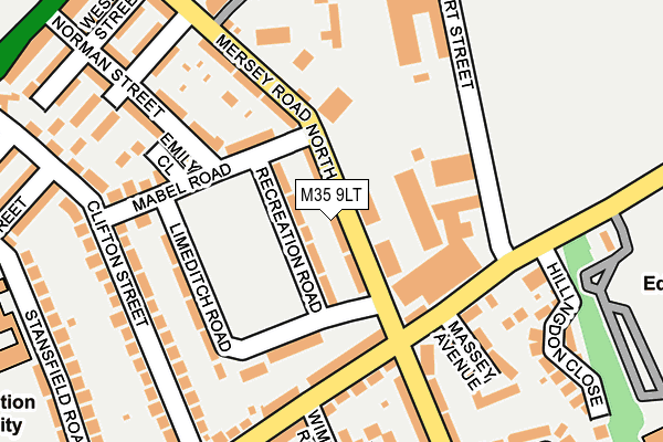 M35 9LT map - OS OpenMap – Local (Ordnance Survey)