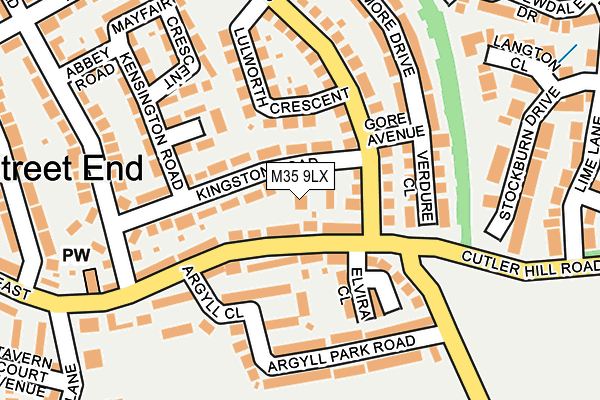 M35 9LX map - OS OpenMap – Local (Ordnance Survey)