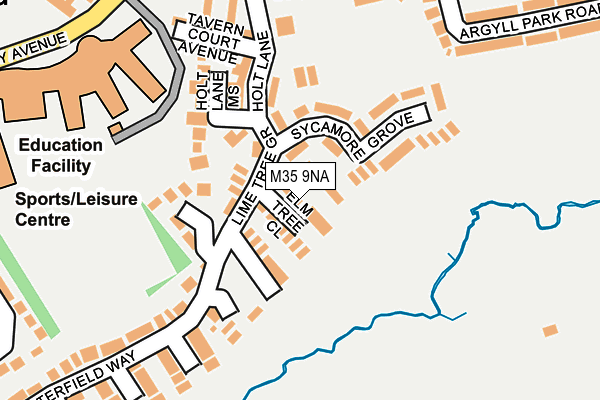 M35 9NA map - OS OpenMap – Local (Ordnance Survey)