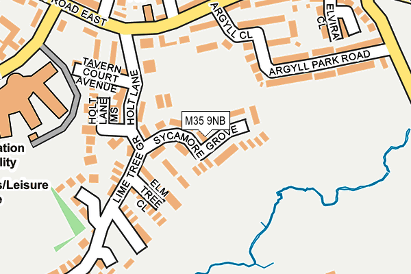 M35 9NB map - OS OpenMap – Local (Ordnance Survey)