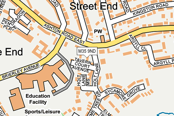 M35 9ND map - OS OpenMap – Local (Ordnance Survey)