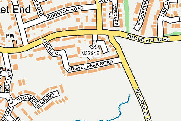 M35 9NE map - OS OpenMap – Local (Ordnance Survey)