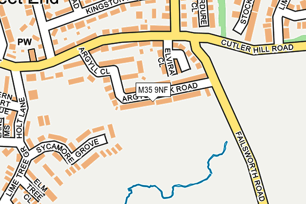 M35 9NF map - OS OpenMap – Local (Ordnance Survey)