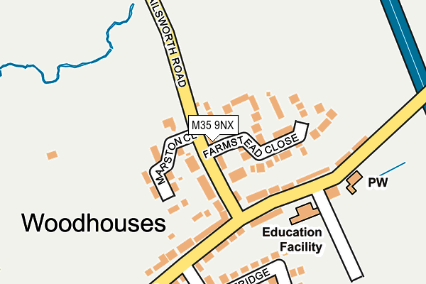 M35 9NX map - OS OpenMap – Local (Ordnance Survey)