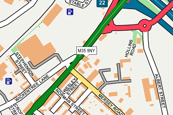 M35 9NY map - OS OpenMap – Local (Ordnance Survey)