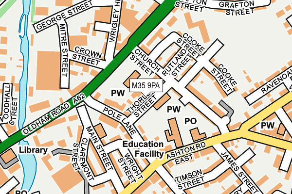 M35 9PA map - OS OpenMap – Local (Ordnance Survey)