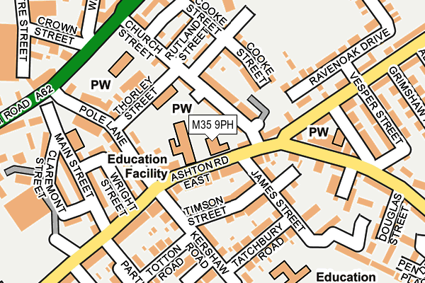 M35 9PH map - OS OpenMap – Local (Ordnance Survey)