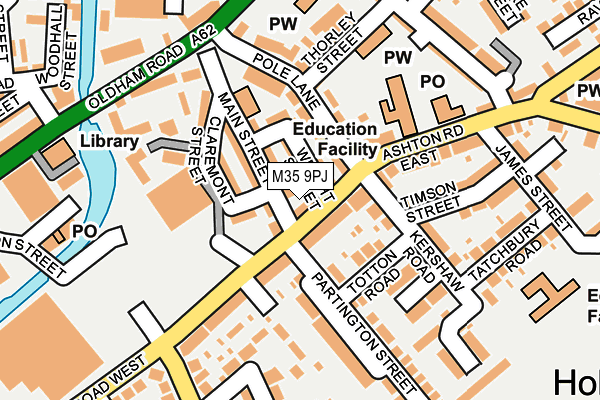 M35 9PJ map - OS OpenMap – Local (Ordnance Survey)