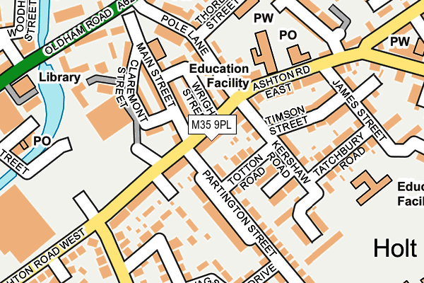 M35 9PL map - OS OpenMap – Local (Ordnance Survey)