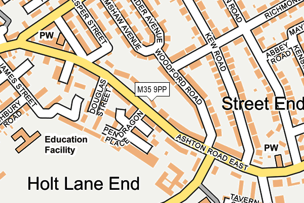 M35 9PP map - OS OpenMap – Local (Ordnance Survey)