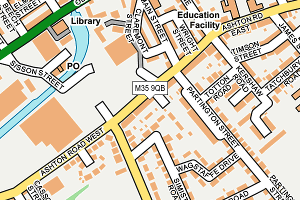 M35 9QB map - OS OpenMap – Local (Ordnance Survey)