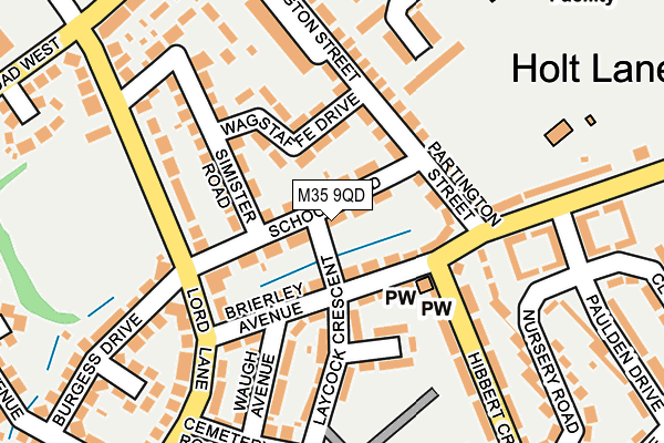 M35 9QD map - OS OpenMap – Local (Ordnance Survey)