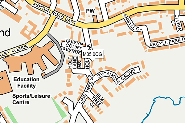 M35 9QG map - OS OpenMap – Local (Ordnance Survey)