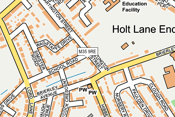 M35 9RE map - OS OpenMap – Local (Ordnance Survey)