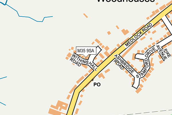 M35 9SA map - OS OpenMap – Local (Ordnance Survey)