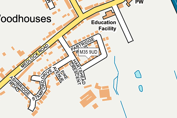 M35 9UD map - OS OpenMap – Local (Ordnance Survey)