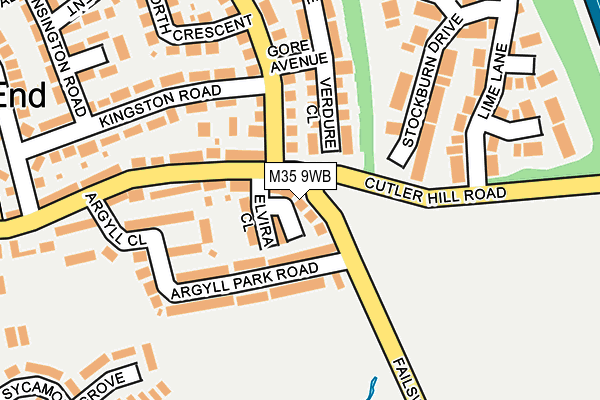 M35 9WB map - OS OpenMap – Local (Ordnance Survey)