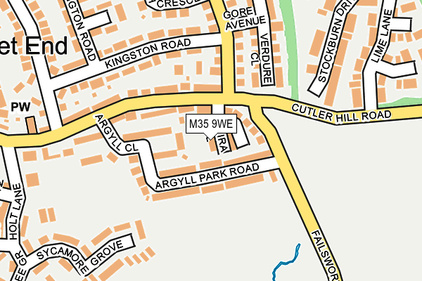 M35 9WE map - OS OpenMap – Local (Ordnance Survey)