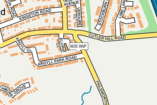 M35 9WF map - OS OpenMap – Local (Ordnance Survey)