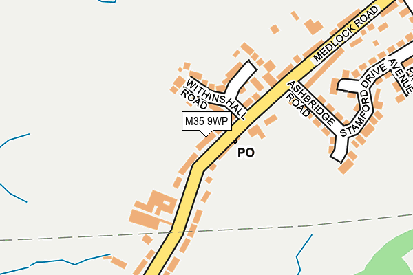 M35 9WP map - OS OpenMap – Local (Ordnance Survey)