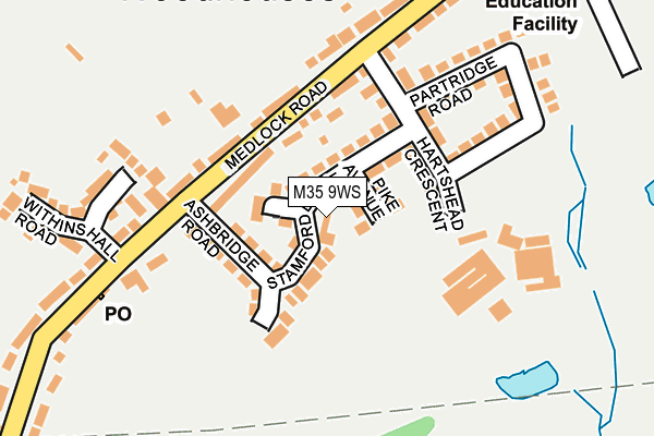 M35 9WS map - OS OpenMap – Local (Ordnance Survey)