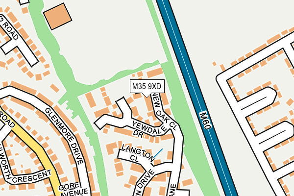 M35 9XD map - OS OpenMap – Local (Ordnance Survey)