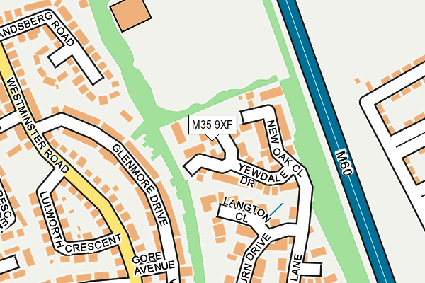 M35 9XF map - OS OpenMap – Local (Ordnance Survey)