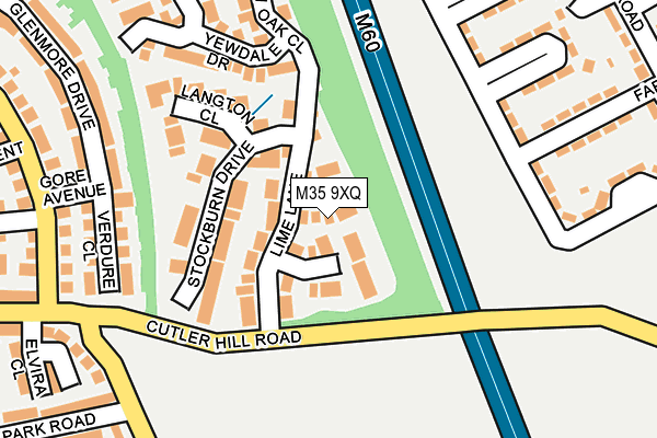 M35 9XQ map - OS OpenMap – Local (Ordnance Survey)