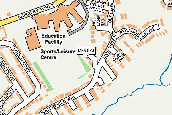 M35 9YJ map - OS OpenMap – Local (Ordnance Survey)