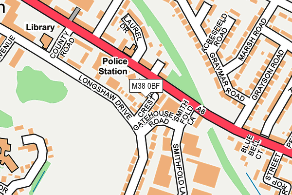 M38 0BF map - OS OpenMap – Local (Ordnance Survey)